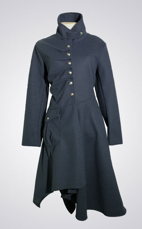 Navy fitted coat hotsell